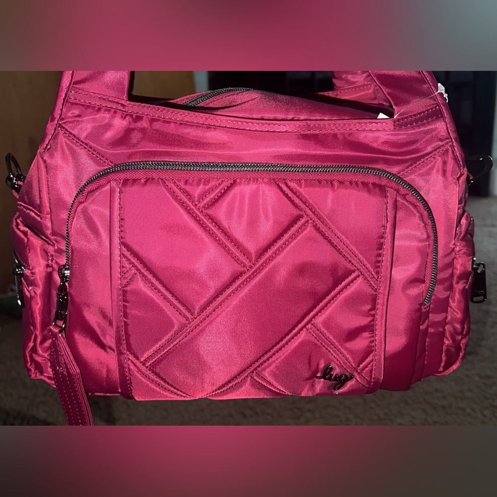 LUG  Rumble Satchel Bag NWT in Raspberry